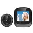 thumbnail image 1 of CHAO Mini cámara de puerta con visor de mirilla digital de 2,4 pulgadas, vídeo remoto inalámbrico inteligente, timbre inteligente, intercomunicador visual para el hogar, visión nocturna HD, timbre de, 1 of 5