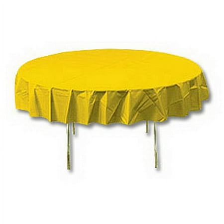 Yellow 82" Round Paper Table Covers
