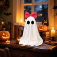thumbnail image 6 of Halloween LED Figurine Lamp Tabletop Decor, Cute Ghost Night Light Desk Ornament With Warm Glow Resin Statue, Battery Powered Decorative Light For Home Bedroom Shelf Party Decoration, 6 of 6