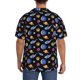 thumbnail image 3 of Balery Whales In Space Camisa Casual de Manga Corta con Botones para Hombre, Texturizada, Estilo Cubano, para Playa, Verano-Small, 3 of 5