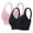 Black/Pink, variant on 2 Pack Plus Size Bras Women Push Up Seamless Wireless Bra Adjsutable Straps Comfortable Bra No Underwire (XL, Black/Pink)