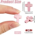 thumbnail image 2 of 1 Box 100Pcs Cross Beads Pink Cross Bead Synthetic Turquoise Stone Dyed Beaded Small Crucifix Easter Charms Pocket Crosses Mini Cross Bead for Jewelry Making Beads Supplies DIY Bracelets DIY, 2 of 5