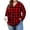 Red Black Plaid, variant on PINKSIR Womens Plus Size Hoodies Trendy Fall Fashion V Neck Oversized Sweatshirt Tops Clothes,Size 1X-5X