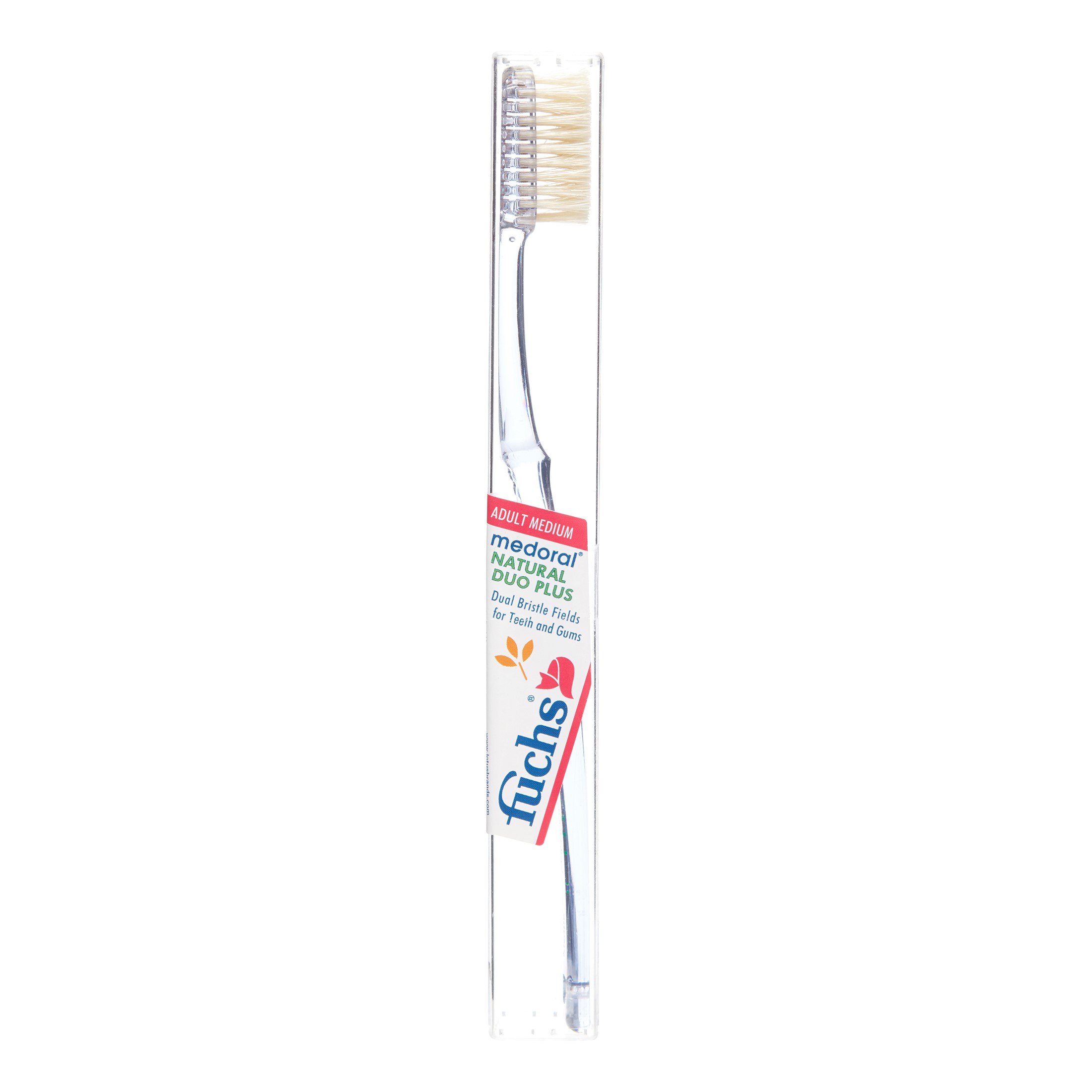 Fuchs Duo Plus Natural Toothbrush, Medium