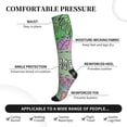thumbnail image 3 of Lsque Summer Pattern Sport Compression Socks for Men & Women 15-20 mmHg Knee High Nurse Pregnant Running Medical and Travel Athletic, 3 of 6