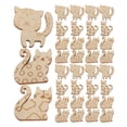 thumbnail image 4 of 100Pcs Animal Wood Crafts Diy Painting Wood Cutouts For Diy Craft Accessory Projects, 4 of 8