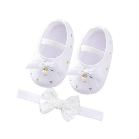

Larisalt Baby Girl Shoes Baby Girl Boy Canvas Shoes Soft Sole Slippers Ankle Sneaker Toddler Grib Shoes First Walker White