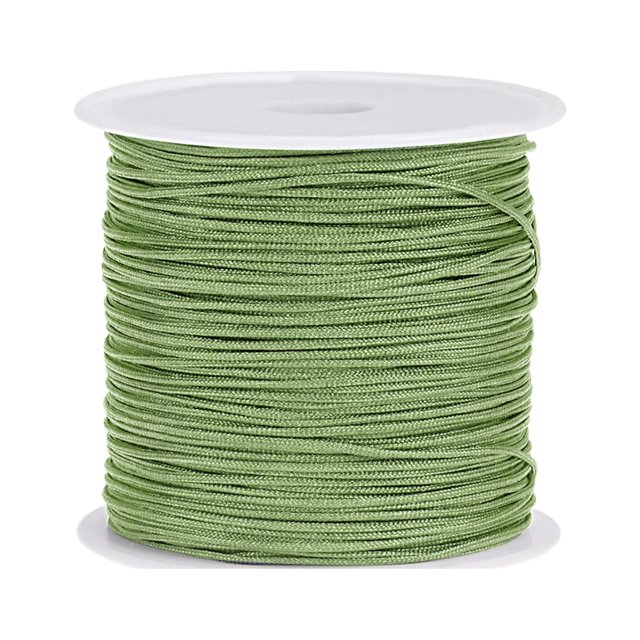Unique Bargains Nylon Cord DIY Making Satin String Craft Wire with Plastic Spool 147ft, Bean Green