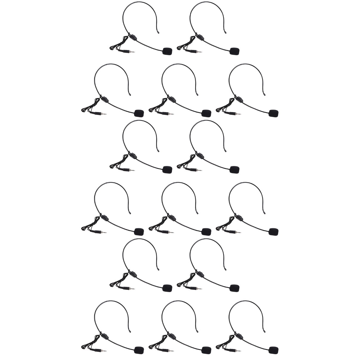 Worgeous 3pcs Flexible Wired 5Pcs Headset Microphone Performance Headset Condenser Microphone Speaker Instructor Voice Amplifier for Guide Teachers Speakers