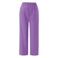 thumbnail image 5 of BYHONG Womens Pants Casual Solid Color Wide Leg Pant Suit Womens Pant Suits XXL, 5 of 6