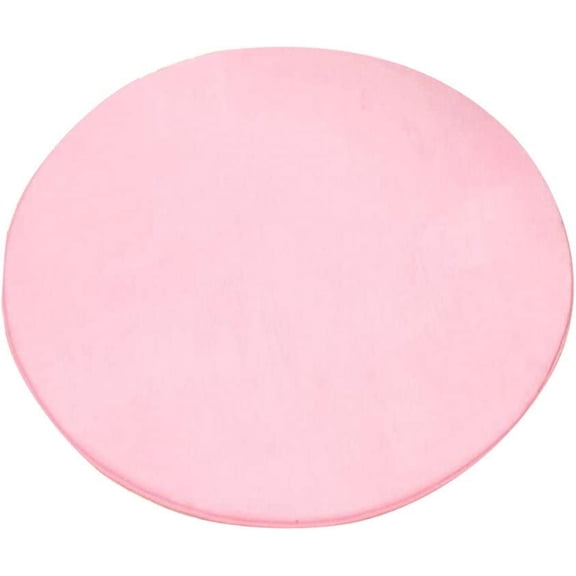 Zhuge Round Mats for Kids Playhouse Super Home Carpet Missingift Children Playhouse Pad Coral Fleece Pink