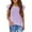 Purple, variant on LYHaoo Girls' T Shirts Wavy Sleeves Summer Crew Neck Short Sleeve Tops Casual Fashion Plain T Shirt For Girls Girls Tops Sizes 5-6 Years Pink