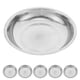 thumbnail image 4 of 6 platos redondos de acero inoxidable para guardar frutas y pasta (plateados), 4 of 8