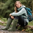 thumbnail image 5 of HISEA Women's Slim Calf Waterproof Tall Rain Boots, Anti-Slip PVC Rubber Boots with Comfortable Insole for Outdoor Work & Walking，Green，Size 8, 5 of 7