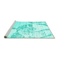 thumbnail image 2 of Ahgly Company Machine Washable Indoor Rectangle Abstract Turquoise Blue Contemporary Area Rugs, 7' x 10', 2 of 4