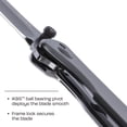 thumbnail image 3 of CRKT Slag Everyday Carry Assisted Folding Knife with Frame Lock: D2 Plain Edge Blade, Black Stainless Steel Handle, Pocket Clip,7600K, 3 of 6