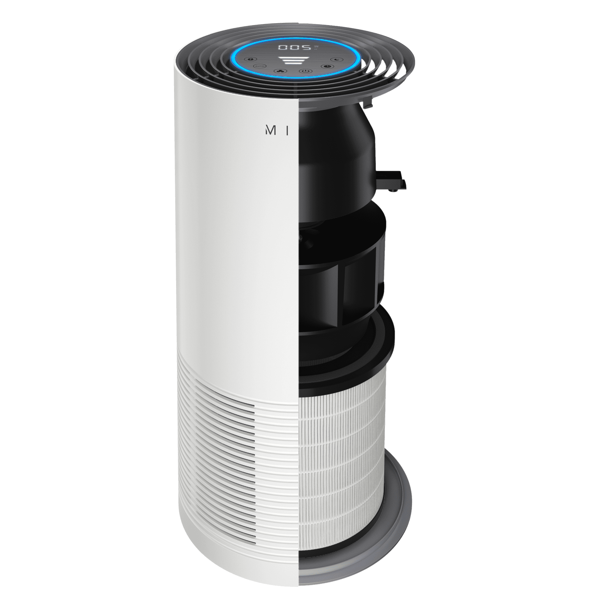 Miko Ibuki L Air Purifier for Home Large Room, 1600 Sqft, Air Cleaner for Smoke Dander Hair Smell Dust, H13 True HEPA Filter