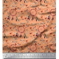 thumbnail image 1 of Soimoi Satin Silk Fabric Dream Catcher & Butterfly Print Fabric by Yard 42 Inch Wide, 1 of 1