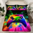 thumbnail image 2 of Erosebridal Male Gamepads Bed Sheets Set Queen Size,Video Game Bedding Sets Queen Size,Gradient Ombre Bed Sheets Queen,Super Cozy Geometric Room Decor,4 Pieces, 2 of 7