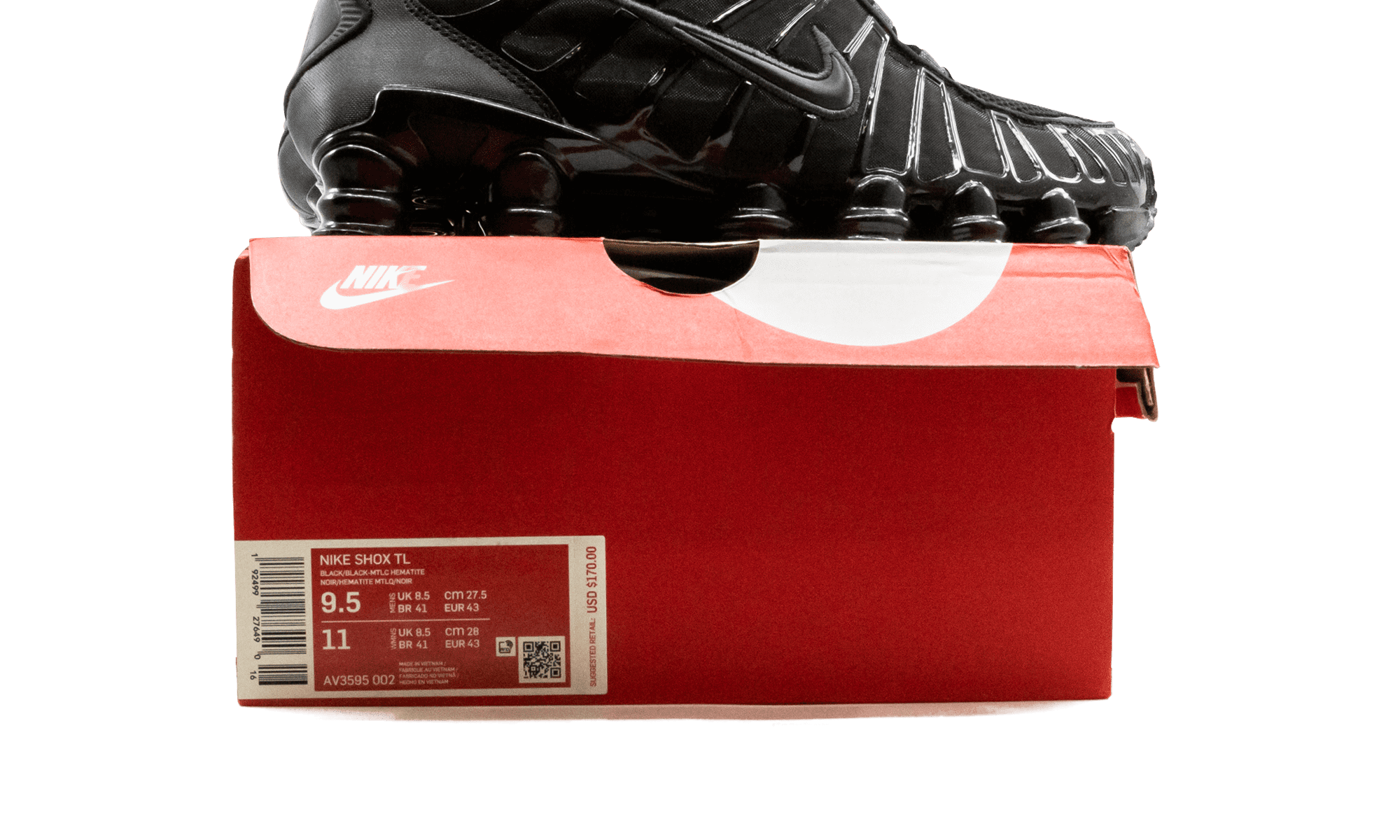 SHOX TL BLACK 28.0 Nike Shox TL (Black)