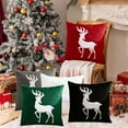 thumbnail image 7 of CaiYueKe Christmas Elk Embroidered Pillow Cover 18x18 inch Festive Holiday Decor Soft Down Alternative Pillowcase for Sofa Couch Home Christmas Decoration, 7 of 7