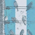 thumbnail image 5 of Orinice Cute Bird Shower Curtain, Fun Shower Curtain for Bathroom, Teal Grey Birds Rustic Waterproof Fabric Bathroom Curtain Set with Hooks 36x72, 5 of 7