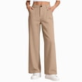 thumbnail image 2 of UAYOTSE Teen Girls Casual Pull On Pants High Rise Wide Leg with Pockets Everyday School Work Bottoms Autumn,Sizes 13-14 Years, 2 of 7