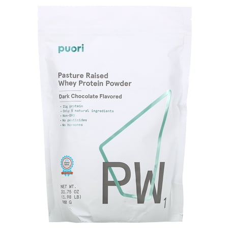 Puori - PW1 Pure Grass-Fed Whey Protein Powder Dark Chocolate - 31.75 oz.