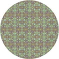 thumbnail image 1 of Ahgly Company Indoor Round Patterned Dark Gold Brown Area Rugs, 6' Round, 1 of 6