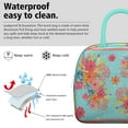 thumbnail image 3 of Lunch Bag Lunch Box for Women Reusable Insulated Lunch Cooler Bags,Large Capacity for Work Travel Picnic,Water-Resistant Pioneer Colorful Floral Lunch Tote Bag Gifts for Woman Mom Greenish-blue, 3 of 6