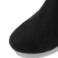 thumbnail image 3 of YDN Women Classic Round Closed Toe Lace Up Long Boots Block High Heel Zippers Knee High Boots Office Prom Dressy Shoes Size 10 Black, 3 of 4