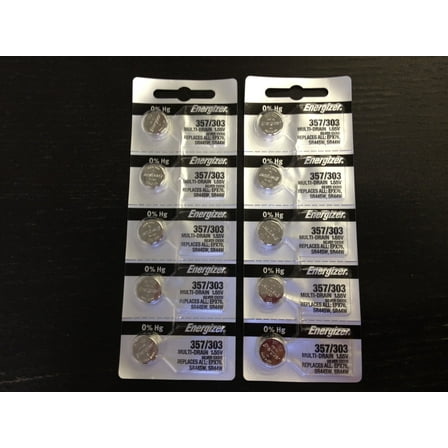 Energizer LR44 - A76 357 303 Silver Oxide Button Battery 1.5V - 10 Pack   FREE SHIPPING!