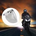 thumbnail image 3 of Visor de casco Yotijar Motocicleta 3 Snap Visor Parabrisas Front Bubble Lens gris claro, 3 of 10