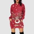 thumbnail image 2 of WILLBEST Sudadera Deportiva de Mujer, Estilo Casual, de Manga Larga, Ideal para Otoño E Invierno Sudadera con Capucha y Bolsillo, con Estampado Navideño XXX-Grande, 2 of 4