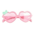 thumbnail image 2 of Los anteojos,Corazón de moda de mujer de gafas de sol marco,Marcos de corazón Protección estrecha de estilo retro,Sombrillas de exterior cara pequeña,Gafas anteojos Gafas de fiesta todo rosa, 2 of 9