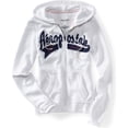 thumbnail image 1 of Aeropostale - Sudadera con capucha y cremallera completa para mujer, color blanco, extragrande Aeropostale  Sudadera, 1 of 1