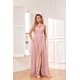 thumbnail image 4 of Vestido formal BOLENSYE de gasa con hombros descubiertos, verde salvia, US18W, 4 of 7