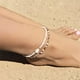 thumbnail image 5 of Tobillera con cuentas de caracol y dije de resina plástica, joyería de playa hecha a mano Seaside Glam, 5 of 8