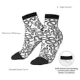 thumbnail image 4 of Goofa Hand Drawn Snake Pattern Non Slip Socks with Grips for Elderly, Crew Socks Yoga Hospital Socks Cushioned Sole Gripper Socks for Men Women, 4 of 5