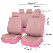 OTOEZ Universal PU Car Seat Cover Breathable 5 Seats Leather Full Set Waterproof Cushion for Sedan SUV Truck
