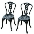 thumbnail image 4 of Garden Cast Aluminum Cafe Bistro Set Outdoor Furniture Table & Chairs, 4 of 7