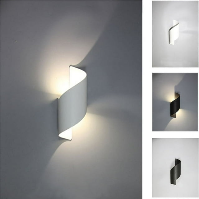 Lámpara de pared LED de aluminio impermeable para exteriores, moderna y sencilla, para dormitorio, mesita de noche, pasillo, interior y exterior