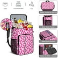 thumbnail image 3 of Pizza Lover's Insulated Backpack Cooler - 20L Leakproof Camping & Picnic Backpack with Multiple Pockets, Holds 26 Cans, 3 of 6
