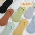thumbnail image 6 of 5 pairs No Show Socks for Womens Size 6-9, Ultra Low Cut Liner Silk Breathable Socks Ice Feeling socks, Nonslip Liner Invisible Hidden Thin Socks, 6 of 8