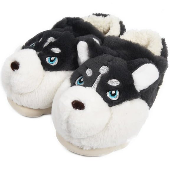 Cute Animal Puppy Slippers for Women Warm Memory Foam Cozy Soft Non-Slip Plush Home Winter Slippers Indoor and Outdoor(Size:9-10)