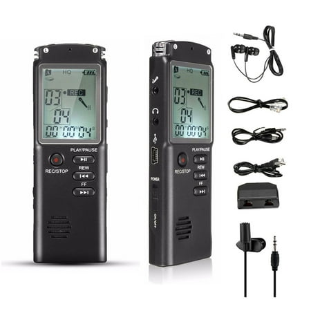 8GB 65hr Voice Activated USB Digital Voice Recorder Built in Speaker Cellphone and Landline Call Recording mp3 with Playback -Tape Recorder for Lectures, Meetings, (Best Tape Recorder For Lectures)