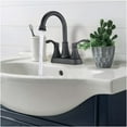 thumbnail image 2 of JERFIT 4-inch Centerset Bathroom Faucet with 360° Swivel Spout and Pop-Up Drain, Matte Black Finish, 2-Handle High Arc Zinc Alloy Faucet for Bathroom Sink, 2 of 6