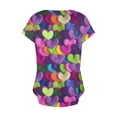 thumbnail image 4 of Puntoco Liquidación de blusas cortas para mujer, blusas casuales de manga corta con cuello en V a la moda para primavera y verano, 4 of 5