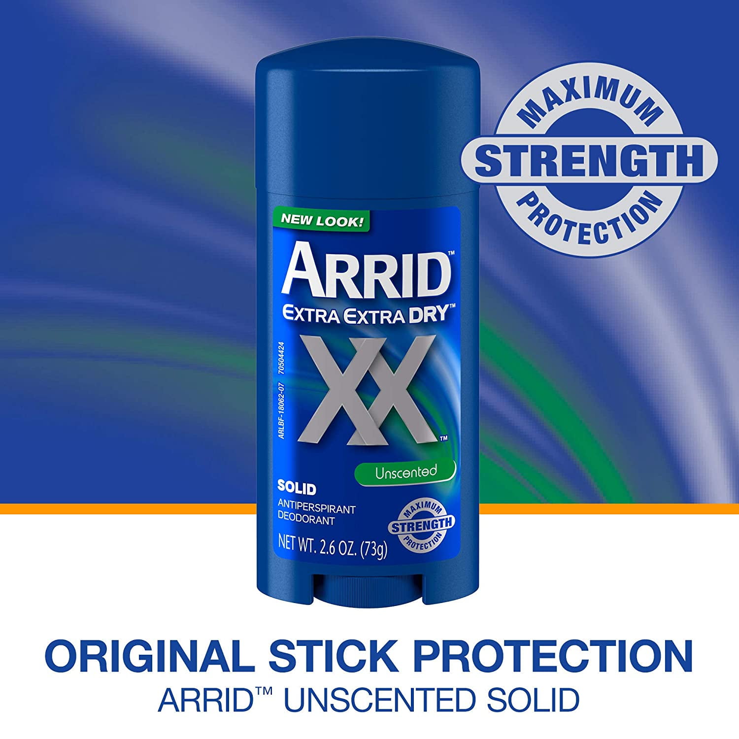 Pack of (24) Arrid XX Extra Extra Dry Solid Antiperspirant Deodorant, Unscented, Blue , 2.6 Oz