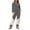 Gray, variant on Womens Flannel Outfits Color Blockes Round Neck Long Sleeve Pullover and Elastic Waisted Pants Casual Sweatsuit Sets